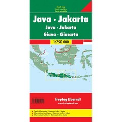 Indonesia: Java & Jakata Road and Street Map driving, planning, tourist info