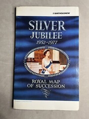 Silver Jubilee 1952 – 1977 Royal Map Of Succession – Bartholomew Pictorial Map