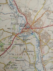 VGC BURY ST EDMUNDS OS Landranger Map 155 First Series 1:50000 VGC 1974
