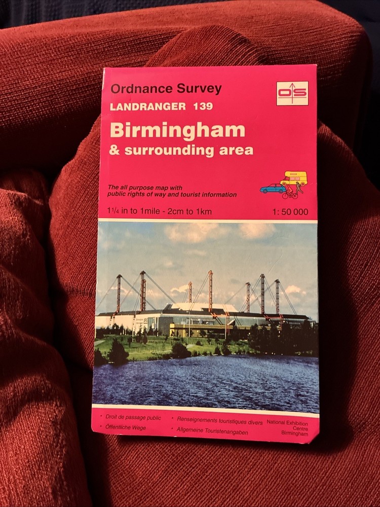 OS Landranger Map 139 Birmingham And Surrounding Area 1¼inches to 1 mile