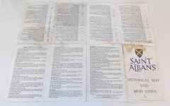 Vintage Fold-Out Historical Map & Brief Guide of Saint Albans – 1971 Edition
