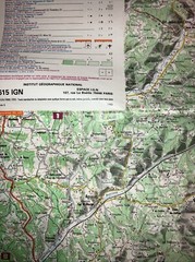 Vintage IGN Institut Geographique National Perigueux Tulle Map Sheet 48 1992