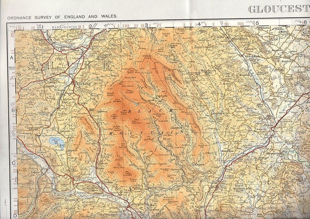 Ordnance Survey 2 miles-1 Inch Gloucester, Monmouth, Newport map, Sheet 27, 1926