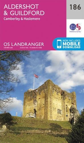 Aldershot & Guildford, Camberley & Haslemere (Map) OS Landranger Map