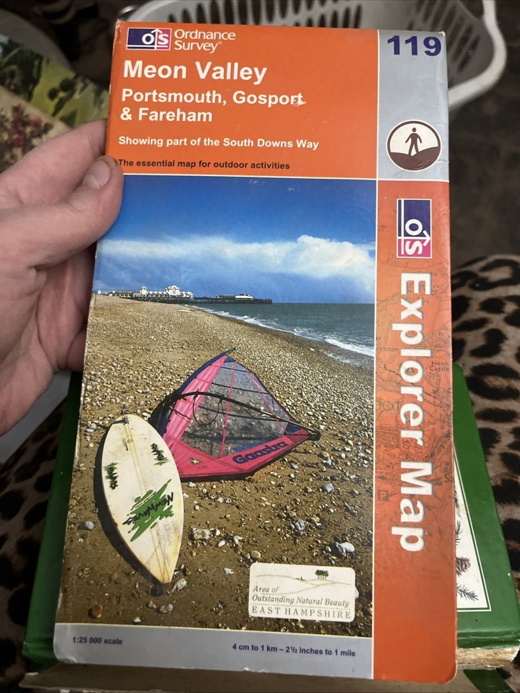 Ordinance Survey 119 Meon Valley Portsmouth, Gosport & Fareham 2005 Map