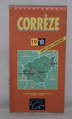France – IGN 1:125,000 Département Map – Corrèze – 1999