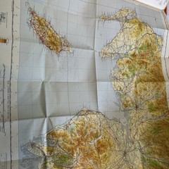 SOLWAY FIRTH 1966 Paper Ordnance Survey Quarter Inch Map Sheet 8 Isle of Man