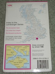 OS Ordnance Survey Landranger Map Sheet 196 Solent & The Isle of Wight: 1993