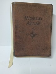 ATLAS The Traveler’s Atlas A Geographic Handbook c1997 Suede Cover BROWN 4×6″