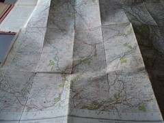 vintage 1947 snowdon ordnance survey map-hard cover