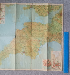 Vintage Shell BP Road Map Sheet No 2 South and West England – (BOX-D)