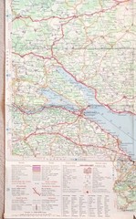 Vintage Michelin Map 206: Allemagne (Germany) • Stuttgart, Ulm, Konstanz.