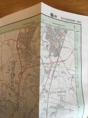 1989 Ordnance Survey Pathfinder Map 1002 TL 05/15 Bedford North & St Neots South