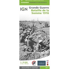 Belgium France: Great war Battle of the Somme 1916 map