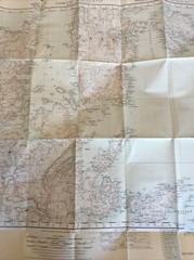 1948 Ordnance Survey One Inch Popular Edn Map 2 Shetland Islands North Mainland
