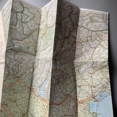 Vintage Automobilia Road Map of Northern Italy – Kümmerley & Frey 1967