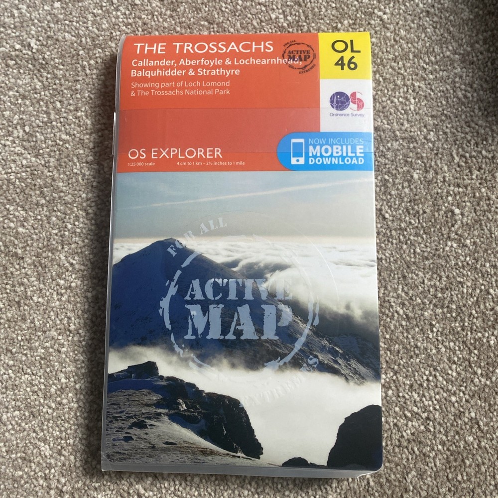 OS Explorer ACTIVE OL46 The Trossachs (OS Explorer Map – Map NEW Ordnance Surve