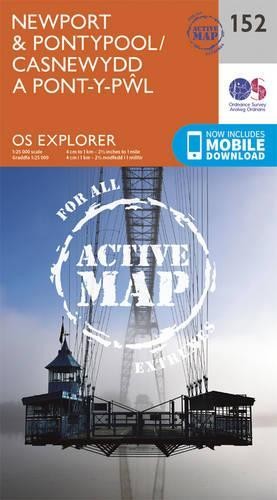 Newport and Pontypool / Casnewydd a Phont-Y-Pwl (Map) OS Explorer Active Map