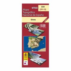 Spain map 0334: Girona (39-13) hiking walking topographic 1:50K