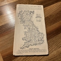 WARWICKSHIRE Bartholomew Revised Contoured Half In Map Sheet 19 Paper