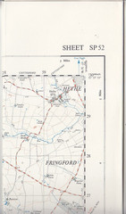 Ordnance Survey 1:25,000 First Series Map Sheet SP 52 Bicester