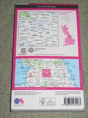 OS Ordnance Survey Landranger Sheet 104 Leeds Bradford Laminated ACTIVE Map 2016