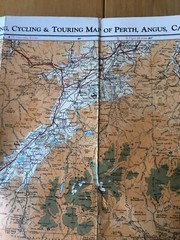 Vintage Macpherson’s Improved Motoring, Cycling & Touring Map Of Perth , Angus