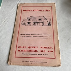 Vintage Maidenhead Barrett’s STREET MAP of c 1970