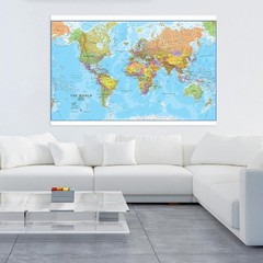 150cm*100cm Large World Map Poster Art Print School Learn Country Capital City