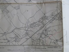 VINTAGE OS MAP OF ROE GREEN AREA HERTFORDSHIRE DATED 1925 SIX INCHES TO ONE MILE