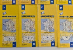 Job Lot 26 Vintage 1970s – 80s Yellow Michelin Maps France most regions