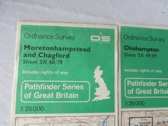 4 x OS Pathfinder series SX 1.25000 maps