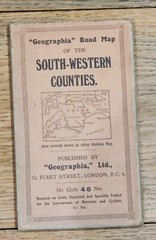 Geographia Road Map Of The SOUTH-WESTERN COUNTIES Revised 1921