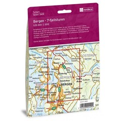 Norway Bergen 7-Mountains Tour – Nordeca map 2429 hiking 1:25K topographic
