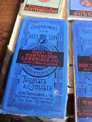 9 Vintage Antique Cloth Mounted Maps