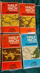 BARTHOLOMEW Half Inch Cloth Maps x8 1970s Scotland + Dornoch Firth Shetland ++++