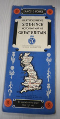 RAC Bartholomew’s LANCS & YORKS Sixth-Inch Motoring Map of Great Britain Sheet 5