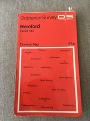 1971 Ordnance Survey One Inch Map 142 Hereford (incl Wellington And Ross-on-Wye)