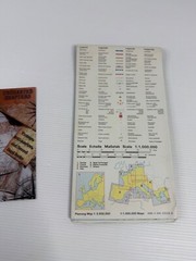 Greece Crete Corfu Rhodes 1977 Vintage Philip Int. Fold Out Paper Road Map 7