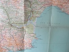 VINTAGE BARTHOLOMEW’S MAP EXMOOR NO 3 REVISED HALF-INCH CONTOURED CLOTH 1955