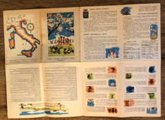 Agrigento, Sicily, fold out paper tourist map, 1960 vintage