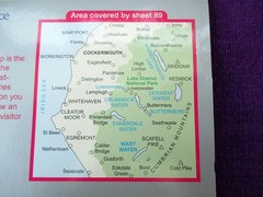 West Cumbria, Cockermouth, Wast Water – OS map 89 – Ordnance Survey Landranger