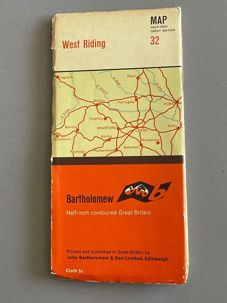 Bartholomew, Half Inch Map, No: 32, West Riding
