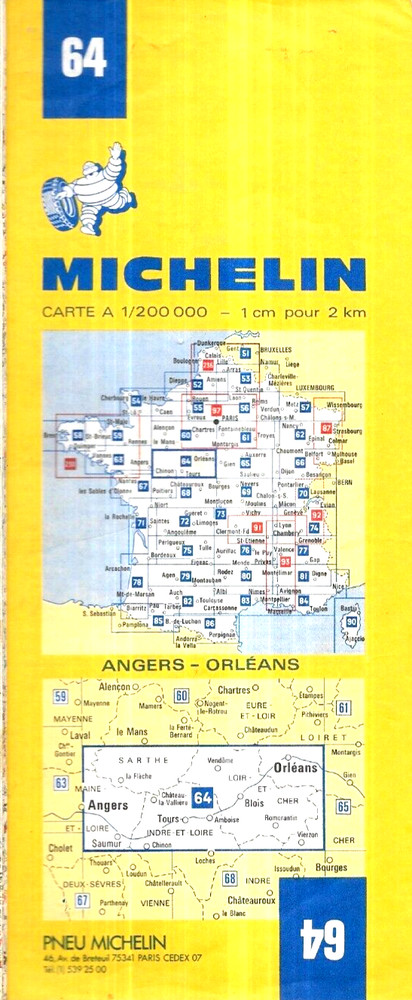 ANGERS – ORLEANS: No.64 by Michelin Maps