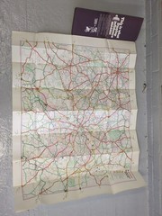 1955 Geographia Dunlop Road Map Motoring About Birmingham & The West Midlands
