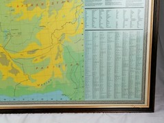 Original 1975 Oriental Carpet Map – Huge Retailers Display Map – 130cm x 91cm