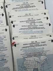 Lot Of 49 NOAA And FAA Sectional Aeronautical Charts Maps USA & World