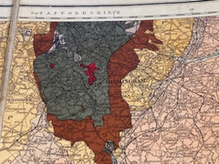The O/S Geological Survey 1924 Map Of England & Wales Revised Edition By J.Flett