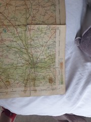 Bartholomew’s cloth map BIRMINGHAM DISTRICT #18 REDUCED SURVEY TOURISTS CYCLISTS