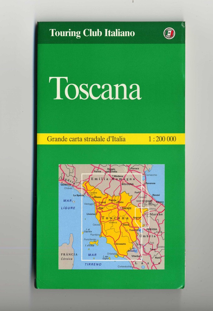 TOSCANA Touring Club Italiano map Tuscany 1:200000